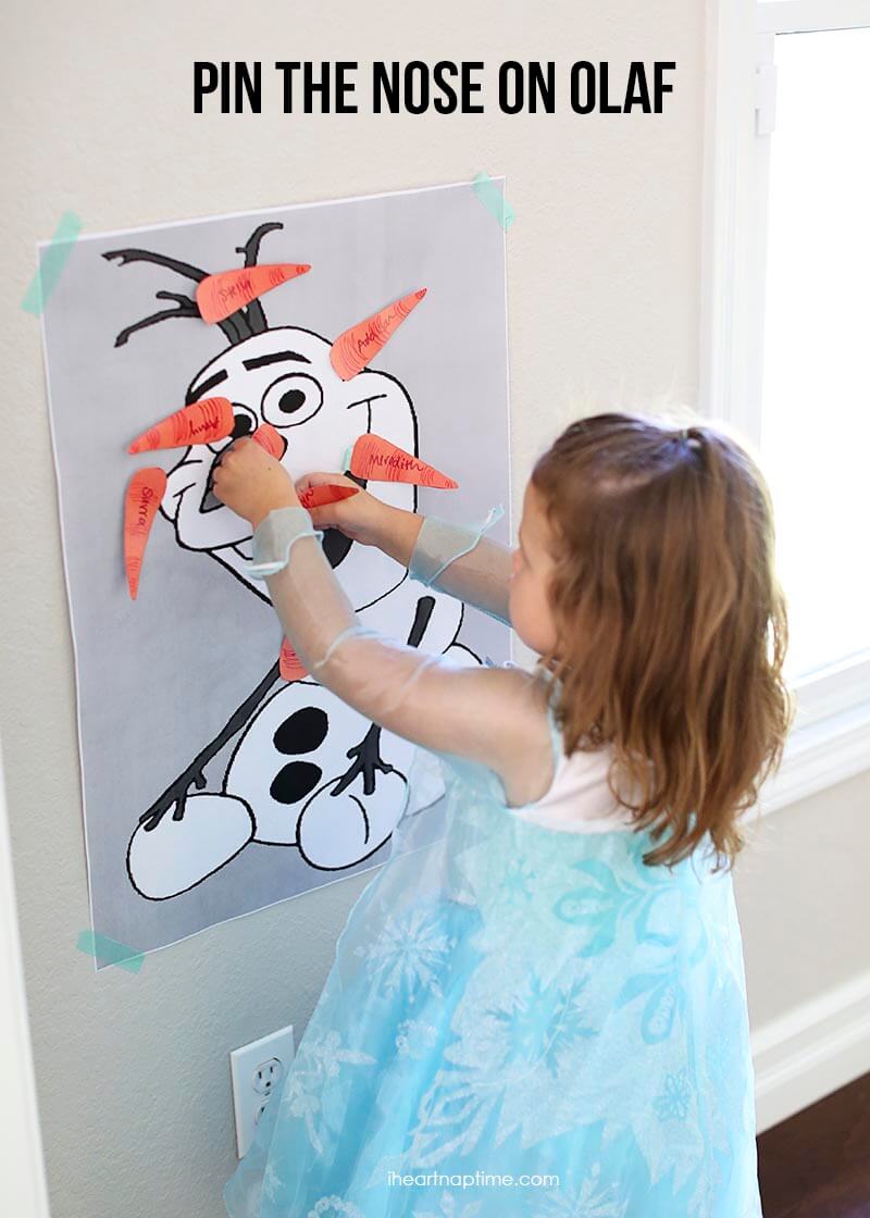 olaf print out the pin on nose