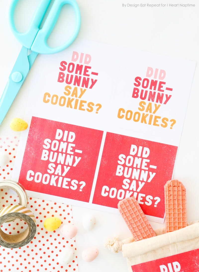 Easter Bunny Printable Party Favor Labels by Design Eat Repeat for I Heart Naptime