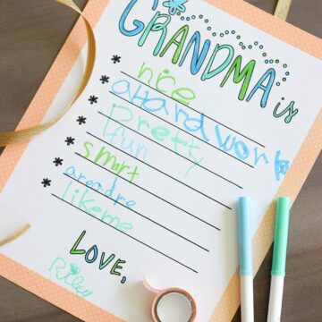 A quick and easy DIY Mother’s Day gift from kids w/ FREE printable!