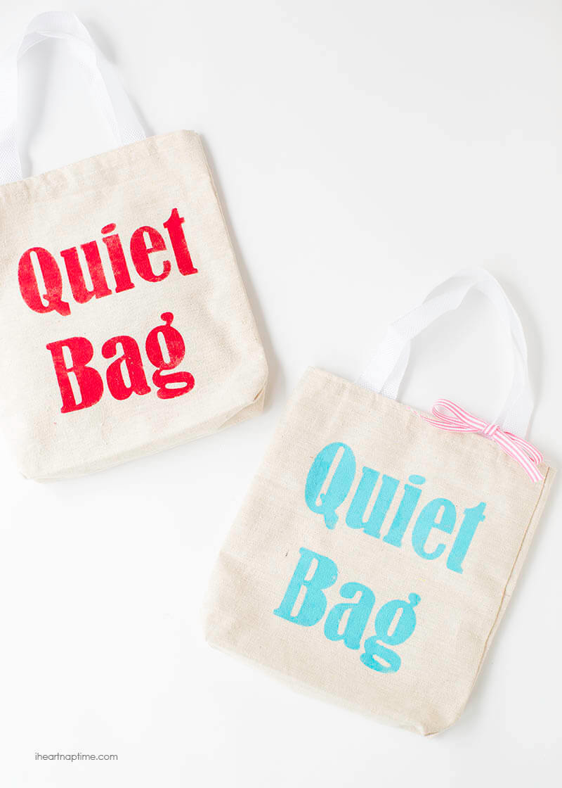 DIY quiet bags -great to take to church, appointments or to pull out for kids who no longer nap! 