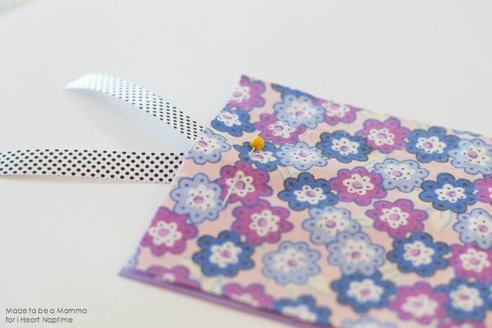 Fabric Bookmark Pin on iheartnaptime.com