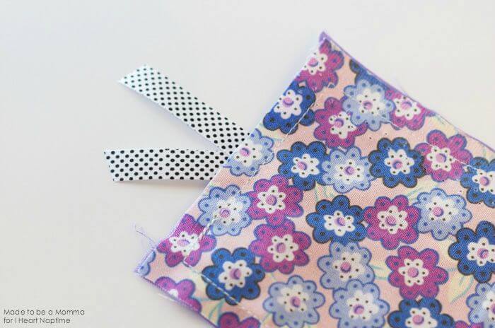 Fabric Bookmark Sewn Together on iheartnaptime.com