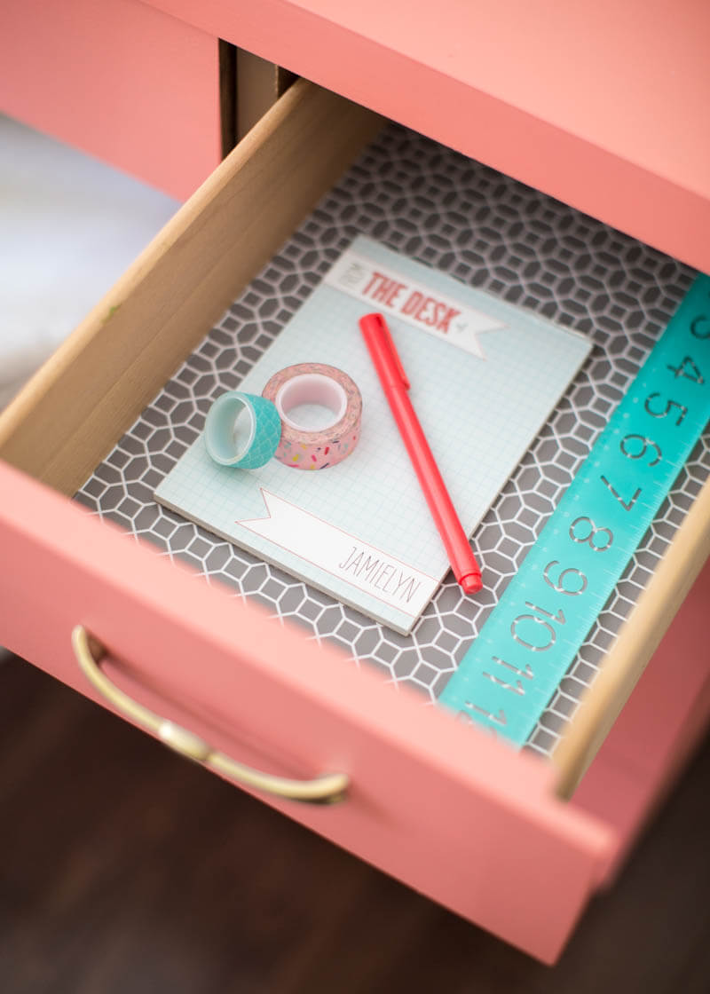 DIY chalk paint desk makeover on iheartnaptime.com