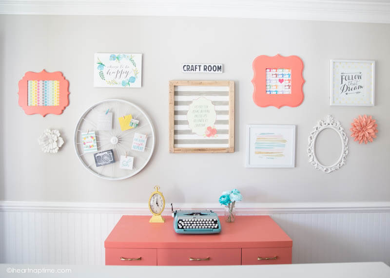 DIY chalk paint desk makeover on iheartnaptime.com