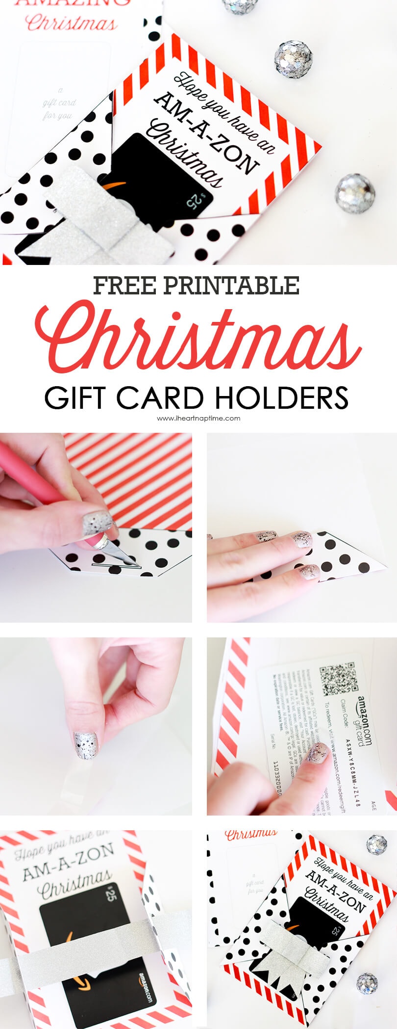 FREE Printable Christmas Gift Card Holders - the gift you know everyone really wants!