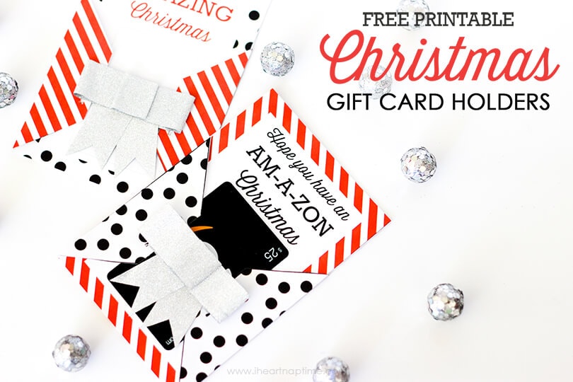 FREE Printable Christmas Gift Card Holders - the gift you know everyone really wants!