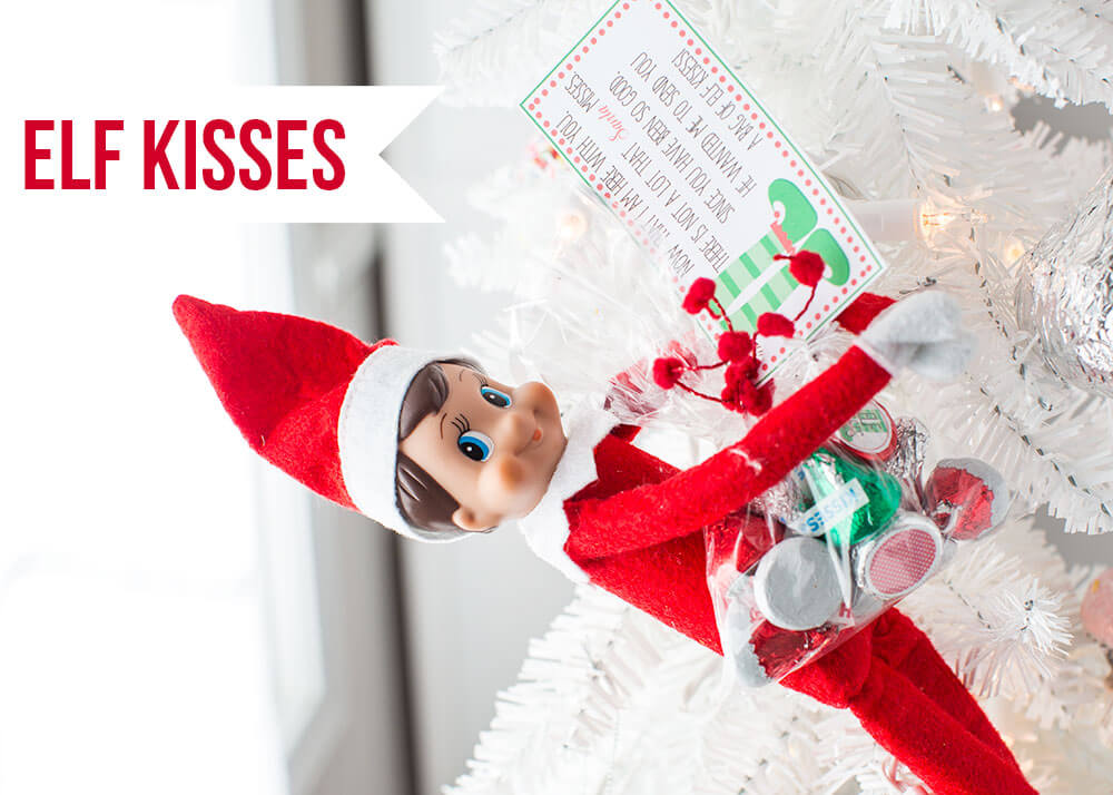 Elf Kisses Free Printable - the most adorable treat for your Elf to bring to your kids.