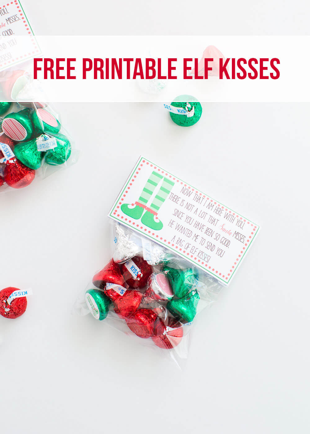 Elf Kisses (Free Printable) - The Inspiration Board Intended For Free Hershey Kisses Labels Template