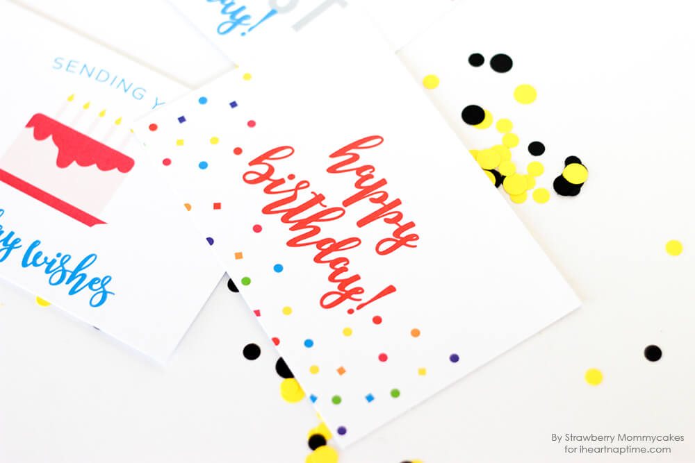 FREE Printable Birthday Postcards - I love receiving happy mail and these adorable cards make it easy by quickly being printed at home and ready to wish friends and family birthday wishes.