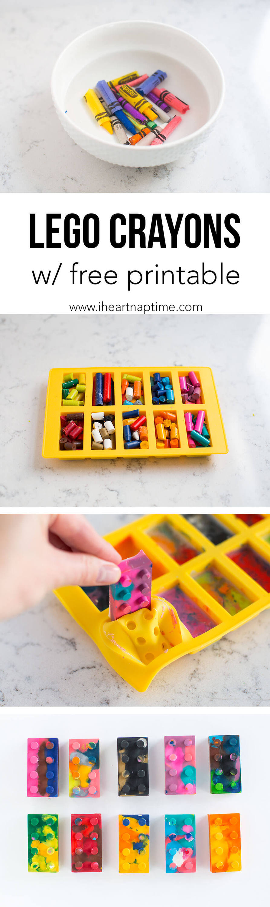 How to EASILY remove paper wrappers from crayons and bake them into different shaped mold ... this is so simple that it's sort of genius!