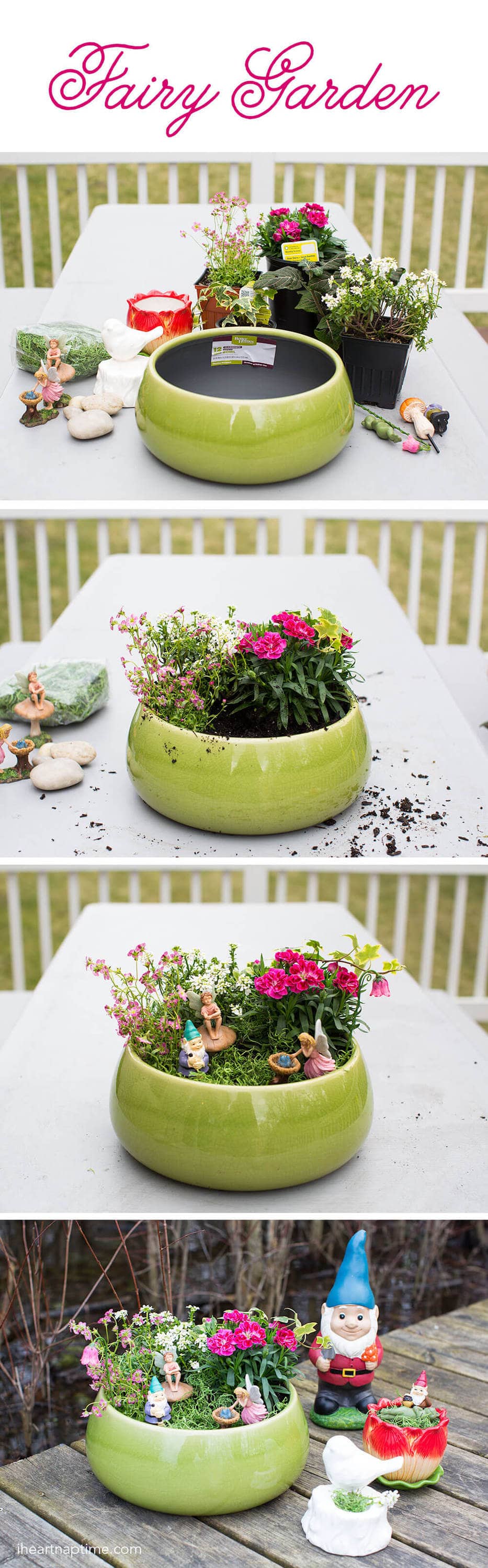 DIY Planter Fairy Garden - for indoor or outdoor use that the kids can help create! Such a fun way to add a little magic to your yard.