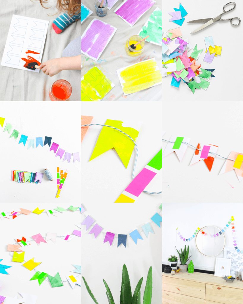 Lucky Rainbow Banner DIY - celebrate St. Patrick's Day in style with this great kids' activity with grown-up style!