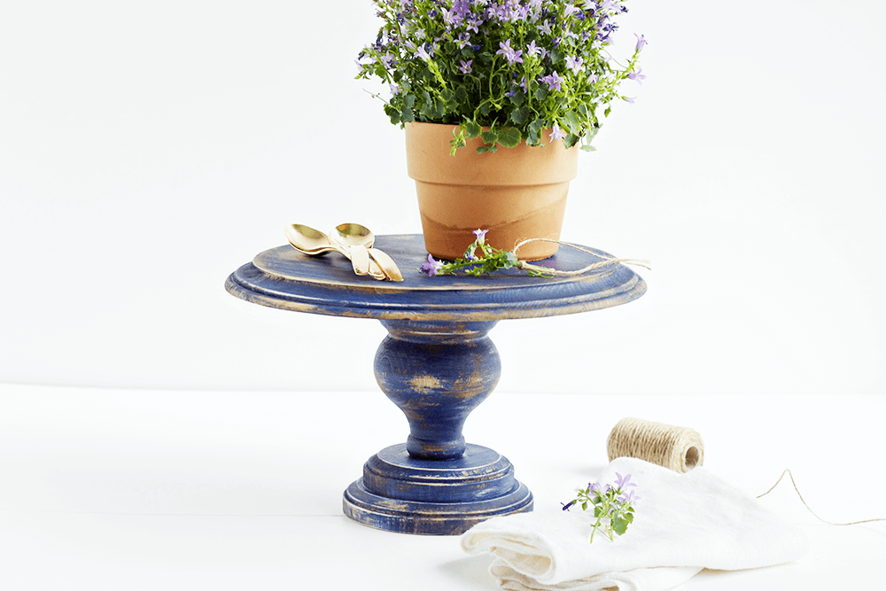 DIY Wood Cake Stand... an easy, customizable DIY perfect for displaying sweet desserts or favorite household items!