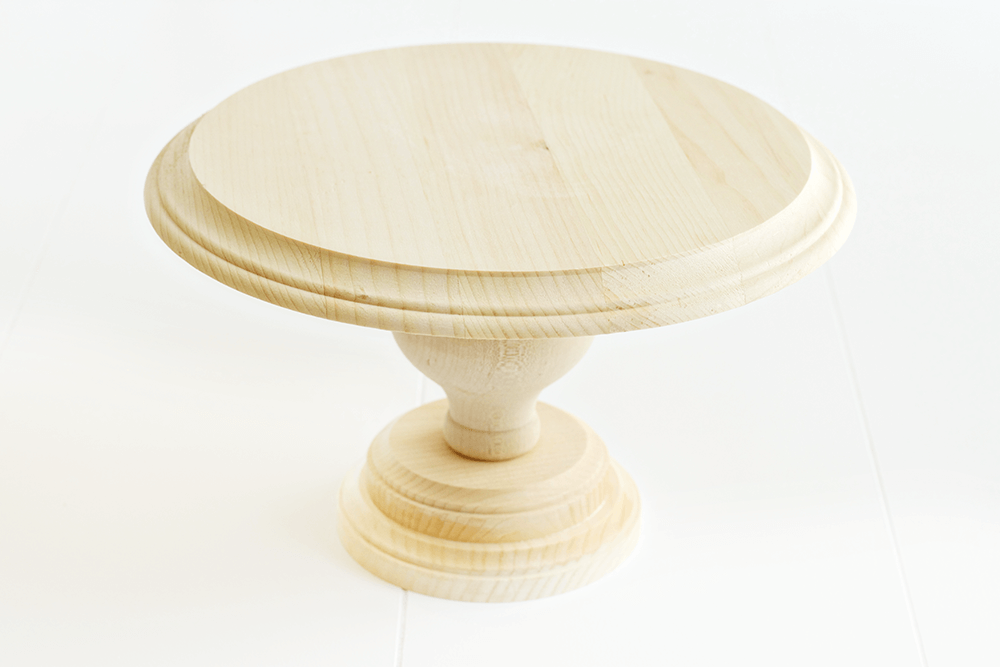 DIY Wood Cake Stand... an easy, customizable DIY perfect for displaying sweet desserts or favorite household items!