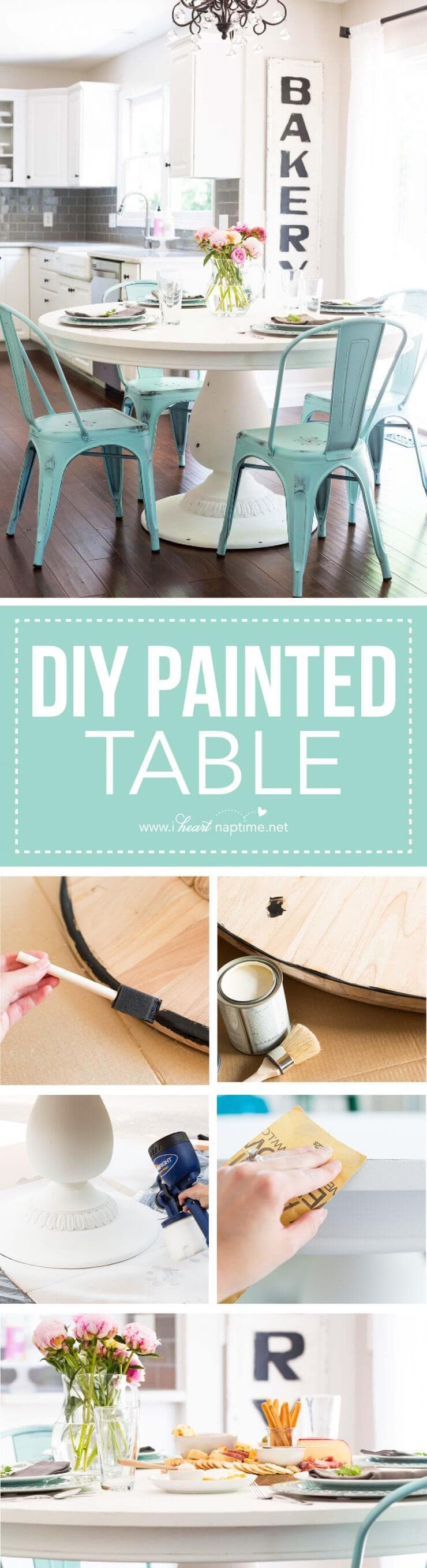 DIY Painted Table & Distressing Technique! 
