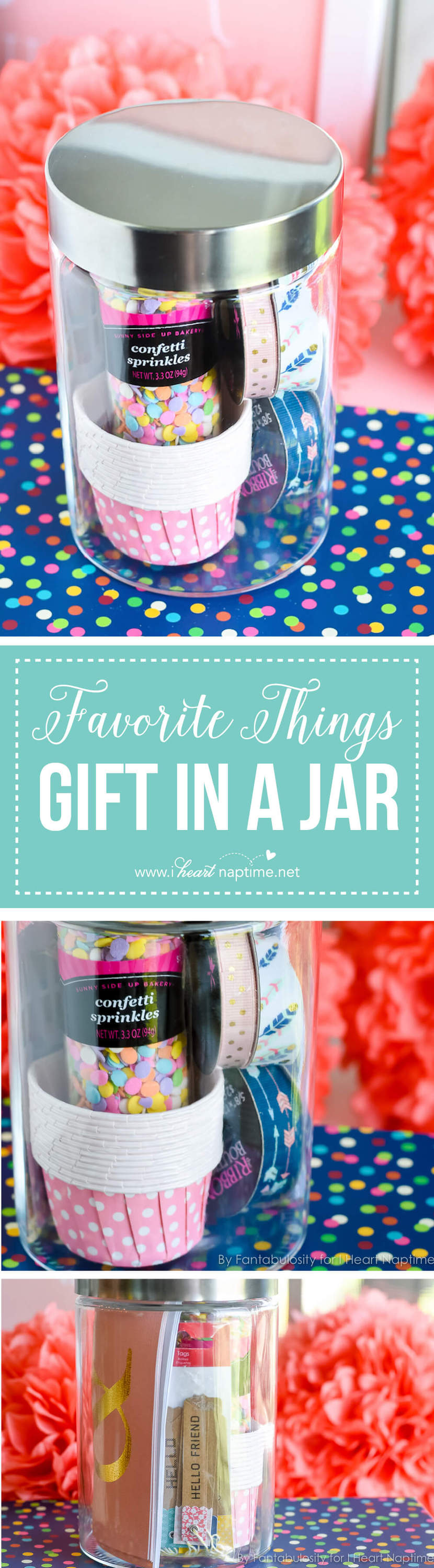 Favorite Things Gift in a Jar - A fun way to give a gift of your favorites!
