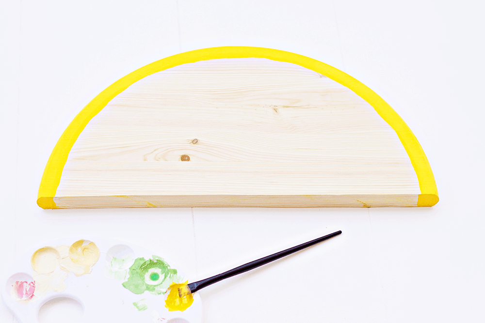 Citrus Fruit Serving Trays - getting the paint started - this so so fun and easy!