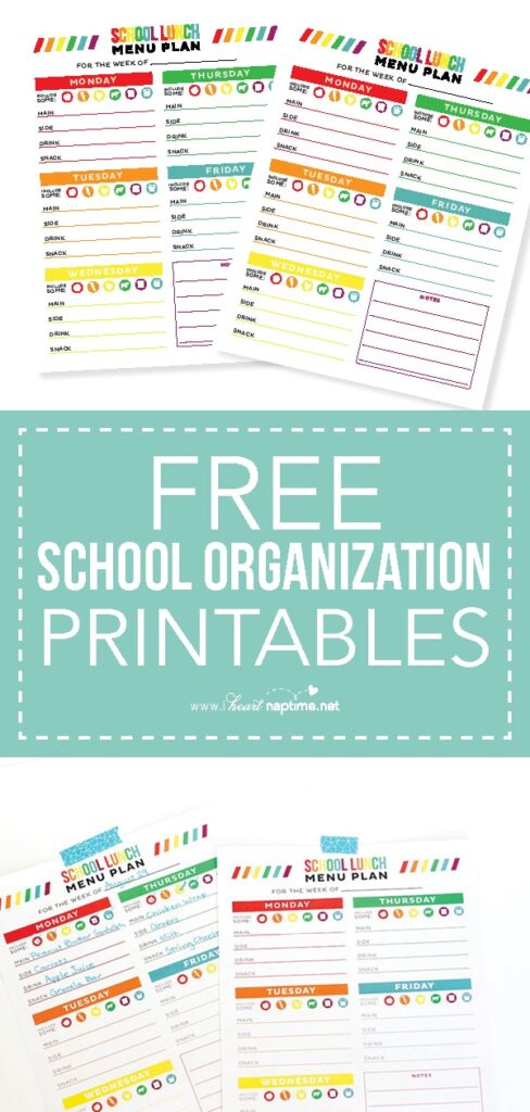 FREE School Organization Printables - The Inspiration Board