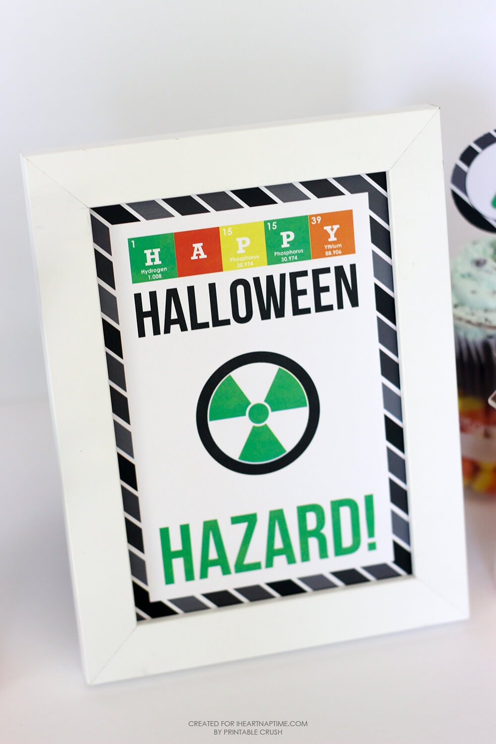 Mad Scientist Halloween Party Printables -- hazard sign!