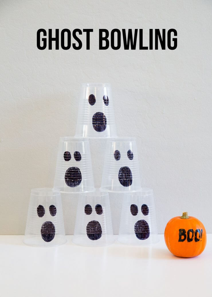 5 EASY Kids Halloween Games... Ghost Bowling