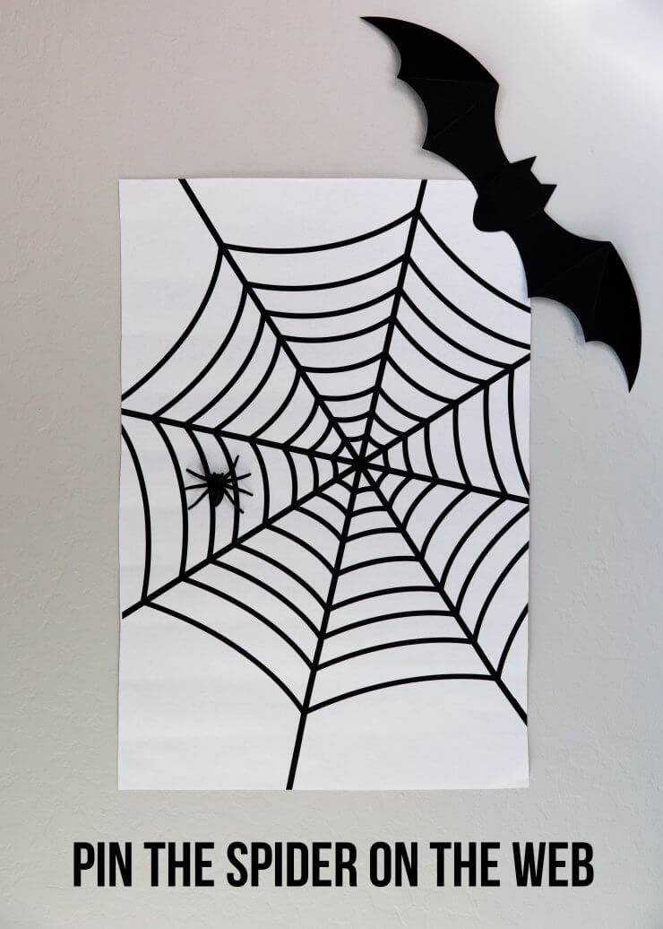 5 EASY Kids Halloween Games... Pin the Spider on the Web