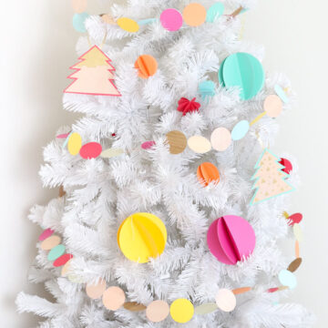 Colorful 3D sewn paper ornaments