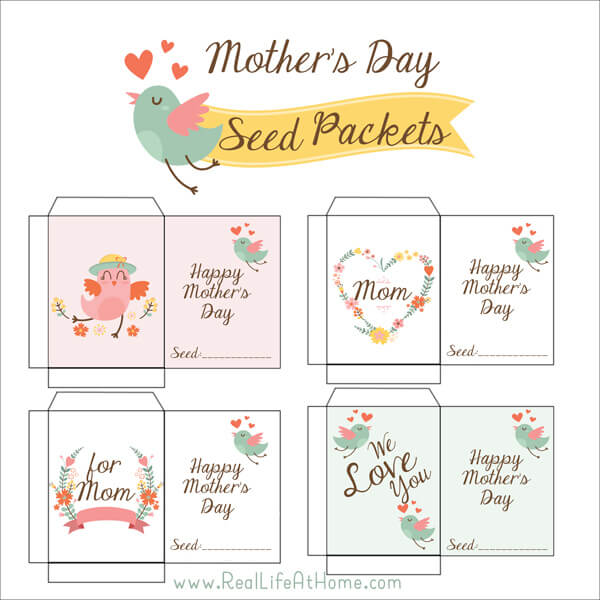 Mother's Day Seed Packet + 25 Free Mother's Day Printables - Beautiful and easy gift ideas to honor the women who make the world go round!