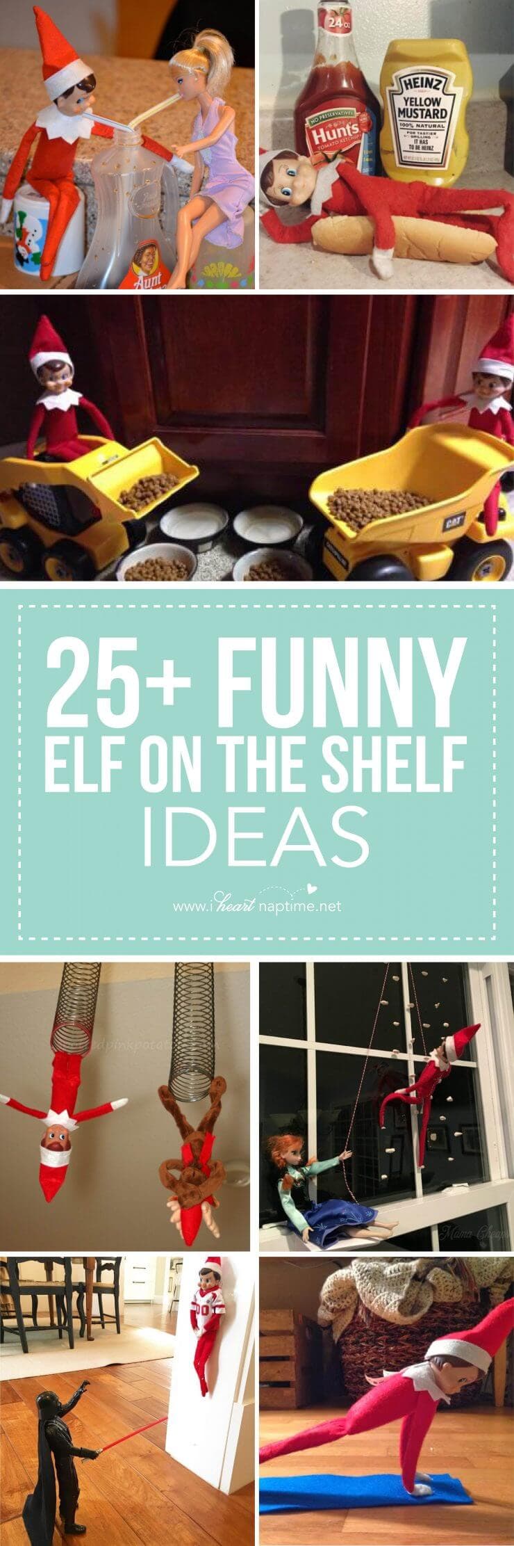 funny elf on the shelf ideas that are also super easy