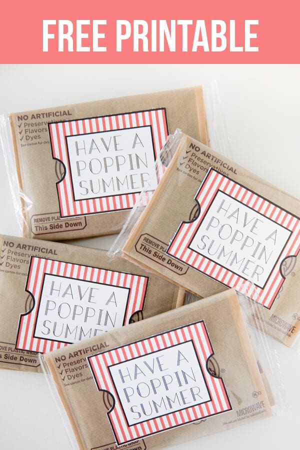 free printable popcorn gift