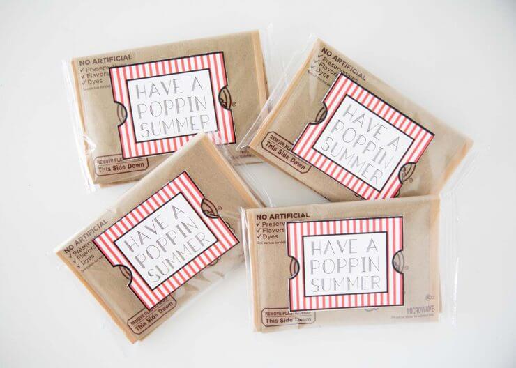 Popcorn Gift with Free Printable (Teacher Appreciation)