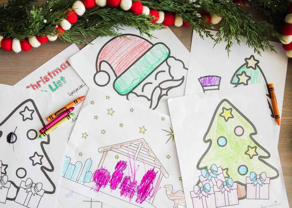 christmas holiday coloring pages