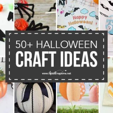 collage of halloween crafts