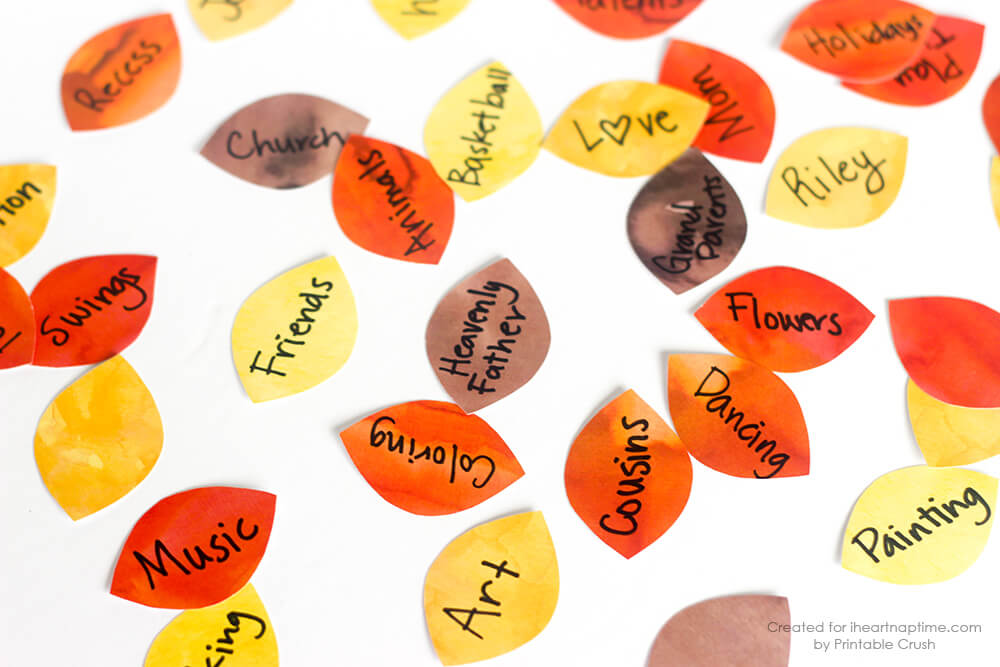 printable leaves for thankful tree 