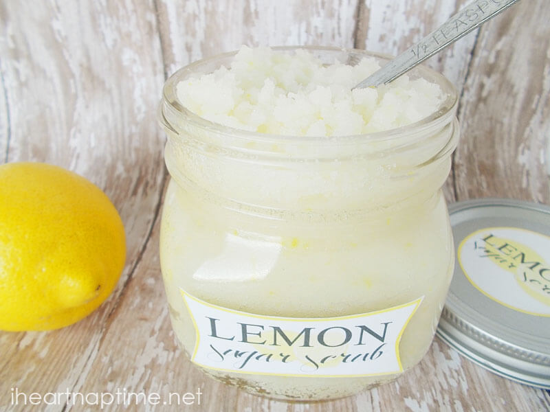 DIY Lemon Sugar Scrub + Free Printable Labels! - The Turquoise Home