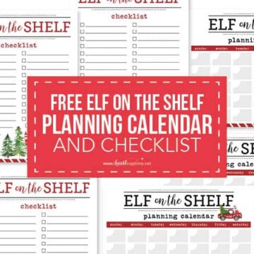 elf on the shelf calendar and checklist