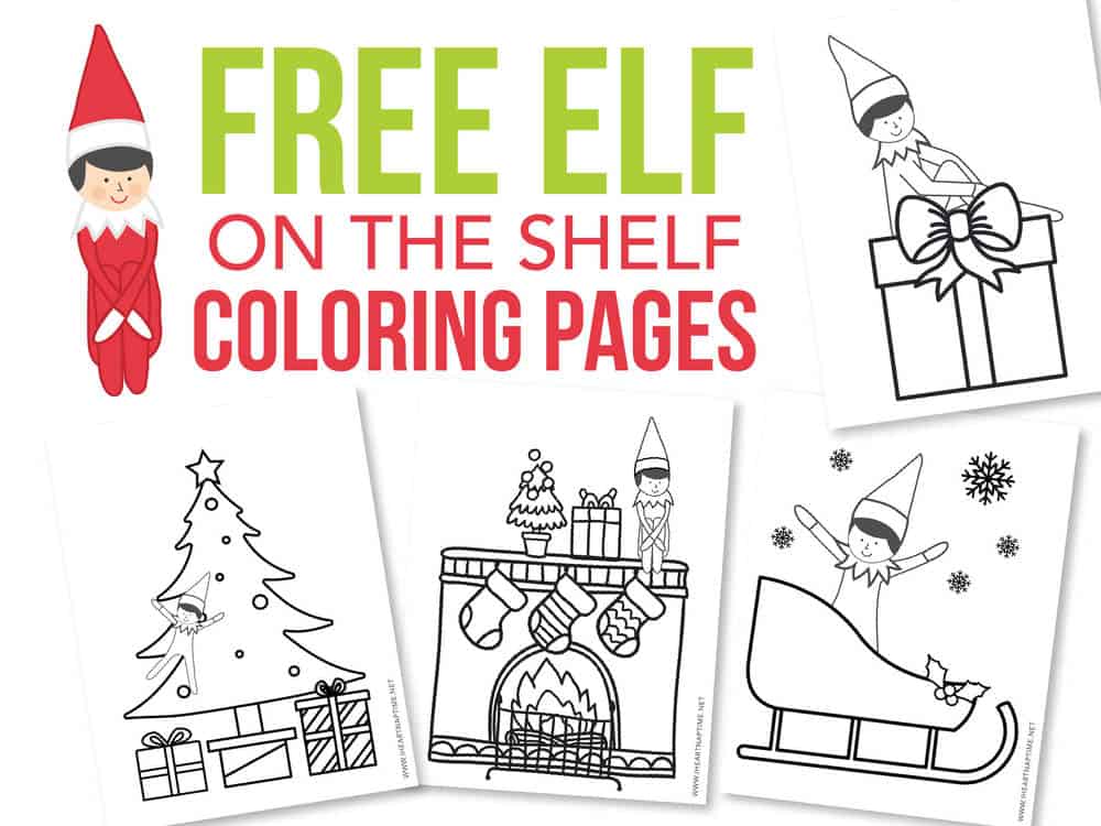 Download Elf On Shelf Coloring Pages Online Background