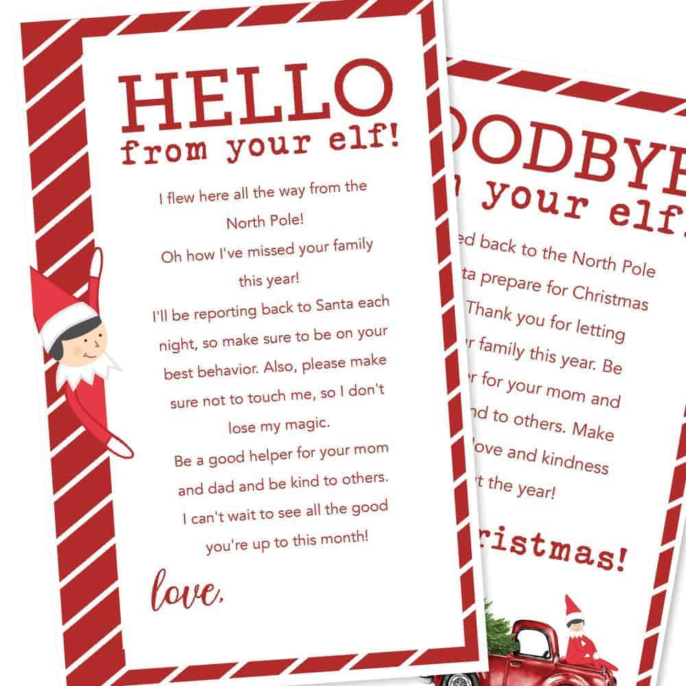 FREE Printable Elf on the Shelf Letters - I Heart Naptime