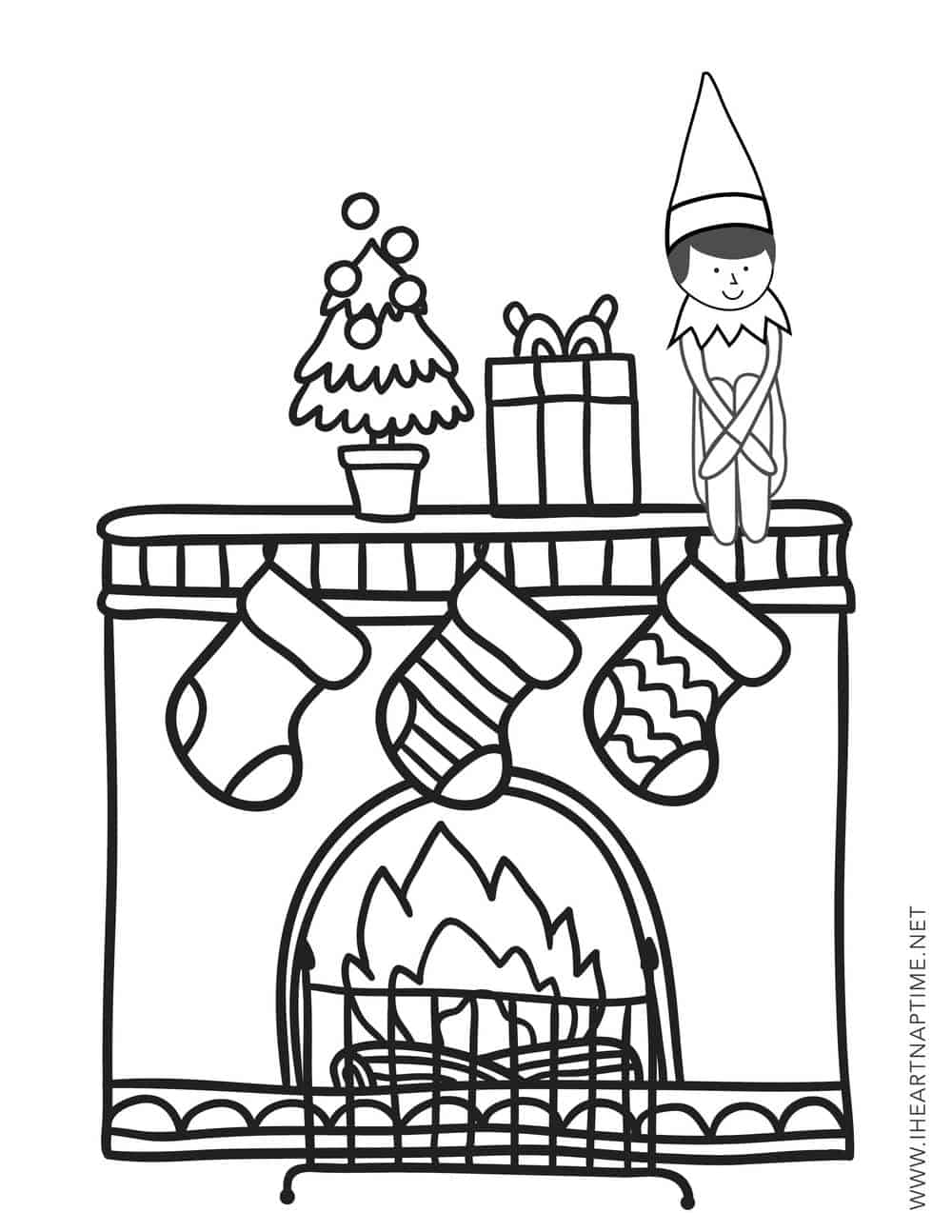 FREE Elf on the Shelf Coloring Pages The Inspiration Board