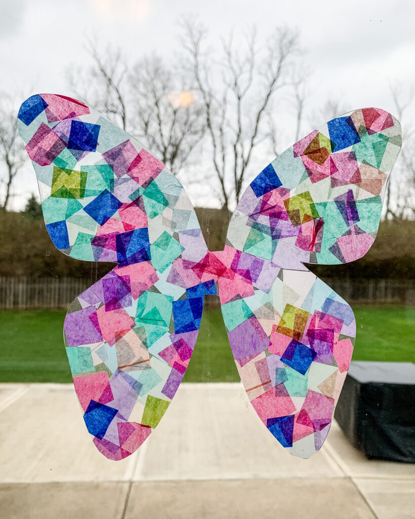 Tissue Paper Butterfly Craft for Kids