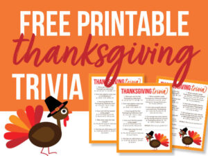 Thanksgiving Trivia (free Printable) - The Inspiration Board