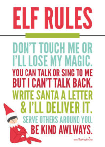 Elf on the Shelf Rules (Free Printable) - The Inspiration Board