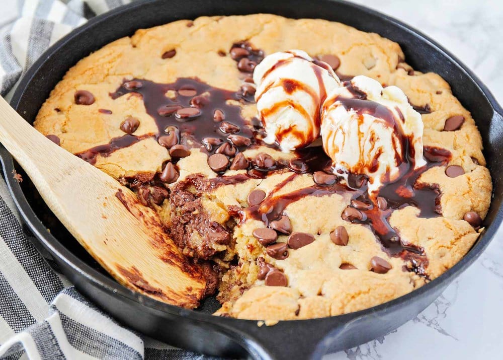 Pizookie in a pan
