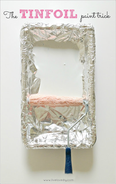 Tinfoil on a paint tray