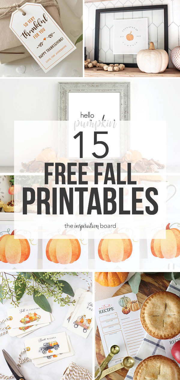 15 FREE Fall Printables