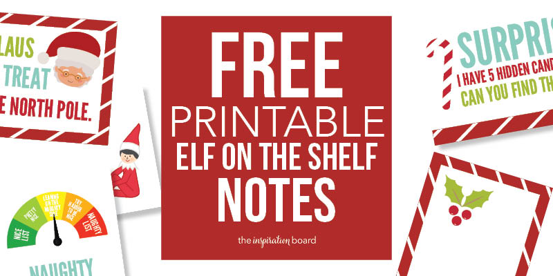 FREE Printable Elf on the Shelf notes