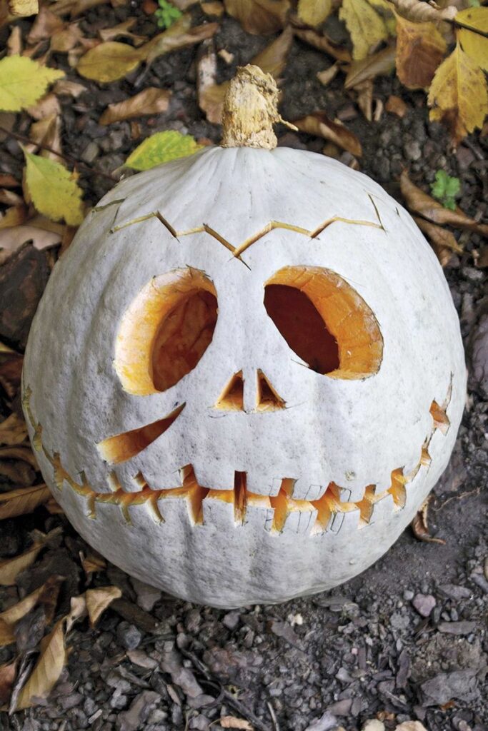 Frankenskull Pumpkin Carving Idea