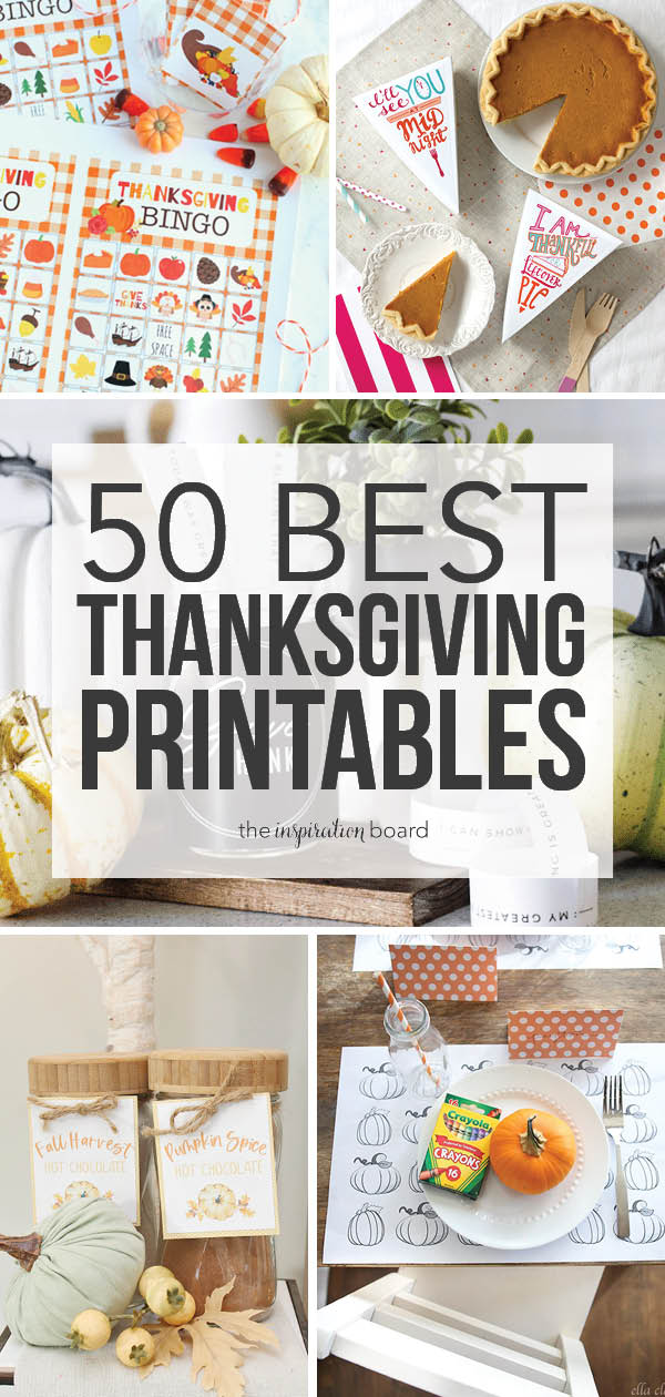 50 BEST Thanksgiving Printables!