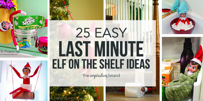 24 simple last-minute Elf on the Shelf ideas with household items