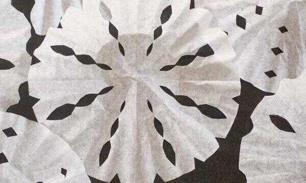 Coffee Filter Snowflakes