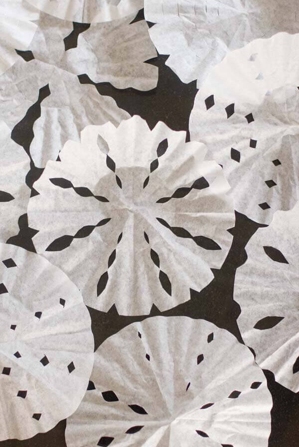 Coffee Filter Snowflakes